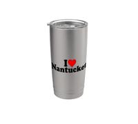 I Love Heart Nantucket Massachusetts Cape COD Stainless Steel Insulated Tumbler
