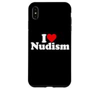 I LOVE HEART NUDISM NATURISM Case for iPhone XS Max