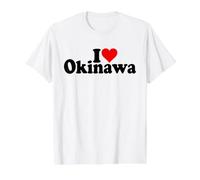 I Love Heart Okinawa Japan Value Graphic T-Shirt, Men, White, M