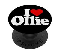 I LOVE HEART OLLIE OLIVER NAME ON A TEE PopSockets Adhesive PopGrip