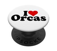 I LOVE HEART ORCAS KILLER WHALES PopSockets Adhesive PopGrip