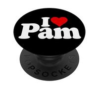 I LOVE HEART PAM PAMELA NAME ON A TEE PopSockets Adhesive PopGrip
