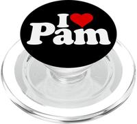 I LOVE HEART PAM PAMELA NAME ON A TEE PopSockets PopGrip for MagSafe