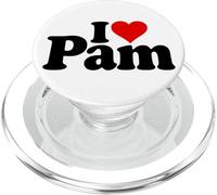 I LOVE HEART PAM PAMELA NAME ON A TEE PopSockets PopGrip for MagSafe