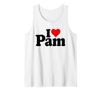 I LOVE HEART PAM PAMELA NAME ON A TEE Tank Top