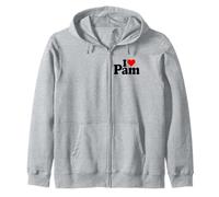 I LOVE HEART PAM PAMELA NAME ON A TEE Zip Hoodie