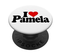 I LOVE HEART PAMELA NAME ON A TEE PopSockets Adhesive PopGrip