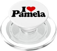 I LOVE HEART PAMELA NAME ON A TEE PopSockets PopGrip for MagSafe