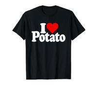 I Love Heart Potato Potatoes Value Graphic T-Shirt, Men, Black, M