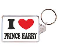 I Love (Heart) Prince Harry - Double Sided Large Keyring Name Tag Novelty Gift/Present
