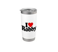 I Love Heart Robby Robert ROB Name ON A TEE Stainless Steel Insulated Tumbler