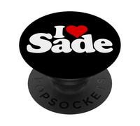 I LOVE HEART SADE NAME ON A TEE PopSockets Adhesive PopGrip