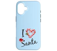 I Love Heart Santa Candy Cane Funny Christmas Xmas Favorite Case for iPhone 16