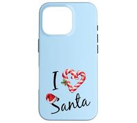 I Love Heart Santa Candy Cane Funny Christmas Xmas Favorite Case for iPhone 16 Pro