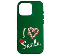 I Love Heart Santa Candy Cane Funny Christmas Xmas Favorite Case for iPhone 16 Pro