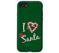 I Love Heart Santa Candy Cane Funny Christmas Xmas Favorite Case for iPhone SE (2020) / 7/8