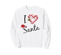I Love Heart Santa Candy Cane Funny Christmas Xmas Favorite Sweatshirt
