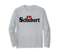 I Love Heart Schubert Franz Composer Long Sleeve T-Shirt