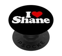 I LOVE HEART SHANE NAME ON A TEE PopSockets Adhesive PopGrip