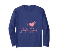 I Love Heart Shelter Island New York Travel Vacation Long Sleeve T-Shirt
