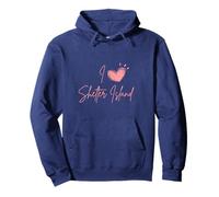 I love Heart Shelter Island New York Travel Vacation Pullover Hoodie