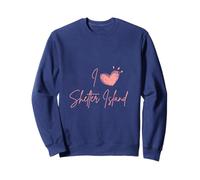 I love Heart Shelter Island New York Travel Vacation Sweatshirt