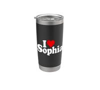 I Love Heart Sophia Name ON A TEE Stainless Steel Insulated Tumbler