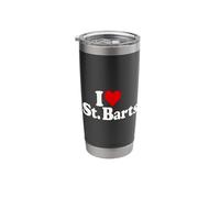 I Love Heart ST. Barts Saint Barth Saint Barthelemy Stainless Steel Insulated Tumbler