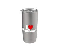 I Love Heart Sunflowers Stainless Steel Insulated Tumbler