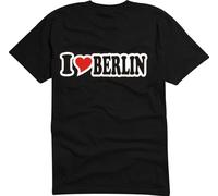 I Love Heart T-Shirt Men black I LOVE BERLIN XL