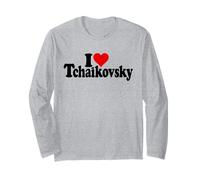 I Love Heart Tchaikovsky Pyotr Russian Composer Long Sleeve T-Shirt
