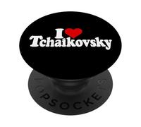 I LOVE HEART TCHAIKOVSKY PYOTR RUSSIAN COMPOSER PopSockets Adhesive PopGrip