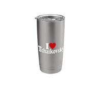 I Love Heart Tchaikovsky Pyotr Russian Composer Stainless Steel Insulated Tumbler