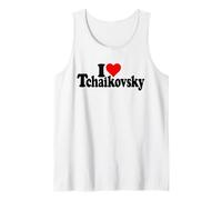 I Love Heart Tchaikovsky Pyotr Russian Composer Tank Top