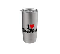 I Love Heart TECH Week TECHWEEK Technical Hell Week Theatre Stainless Steel Insulated Tumbler