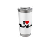 I Love Heart TECH Week TECHWEEK Technical Hell Week Theatre Stainless Steel Insulated Tumbler