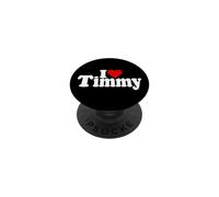 I LOVE HEART TIMMY TIM TIMOTHY NAME ON A TEE (WHITE TEXT) PopSockets Adhesive PopGrip
