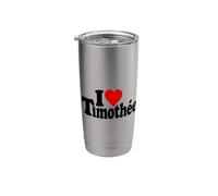 I Love Heart Timothee Tim Timothy Name ON A TEE Stainless Steel Insulated Tumbler