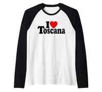 I LOVE HEART TOSCANA ITALIA TUSCANY ITALY Raglan Baseball Tee