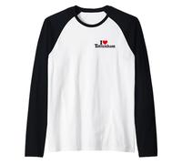 I Love Heart Tottenham North London England Raglan Baseball Tee