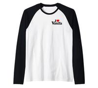 I Love Heart Vanilla Raglan Baseball Tee