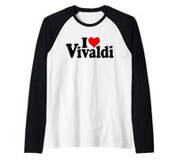I Love Heart Vivaldi Antonio Composer Raglan Baseball Tee