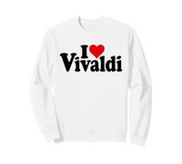I LOVE HEART VIVALDI ANTONIO COMPOSER Sweatshirt