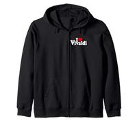 I LOVE HEART VIVALDI ANTONIO COMPOSER Zip Hoodie