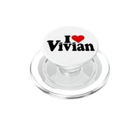 I LOVE HEART VIVIAN VIV NAME ON A TEE PopSockets PopGrip for MagSafe