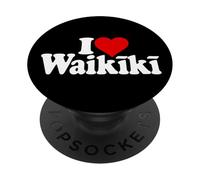 I LOVE HEART WAIKIKI HONOLULU HAWAII PopSockets Adhesive PopGrip