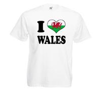 I Love Heart Wales Mens T Shirt