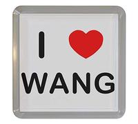 I Love Heart Wang - Plastic Tea Coaster/Beer Mat