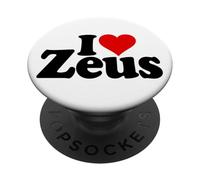 I LOVE HEART ZEUS NAME ON A TEE PopSockets Adhesive PopGrip