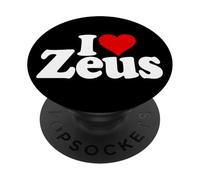 I LOVE HEART ZEUS NAME ON A TEE PopSockets Adhesive PopGrip